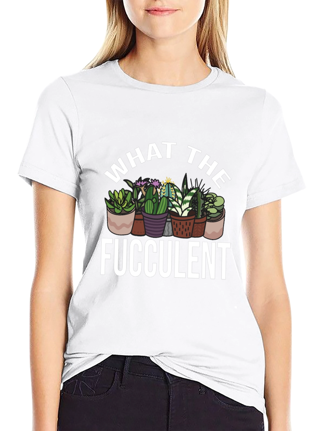 What The Fucculent Cactus Graphic T-Shirt