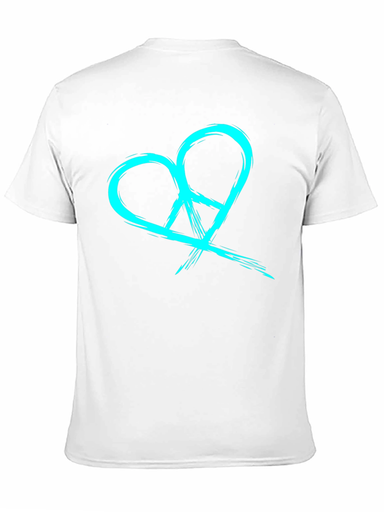 Heart Peace Symbol Black Graphic Tee