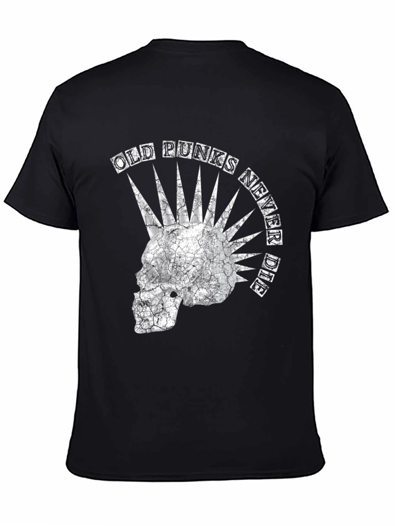 Old Punks Never Die Graphic T-Shirt - Black