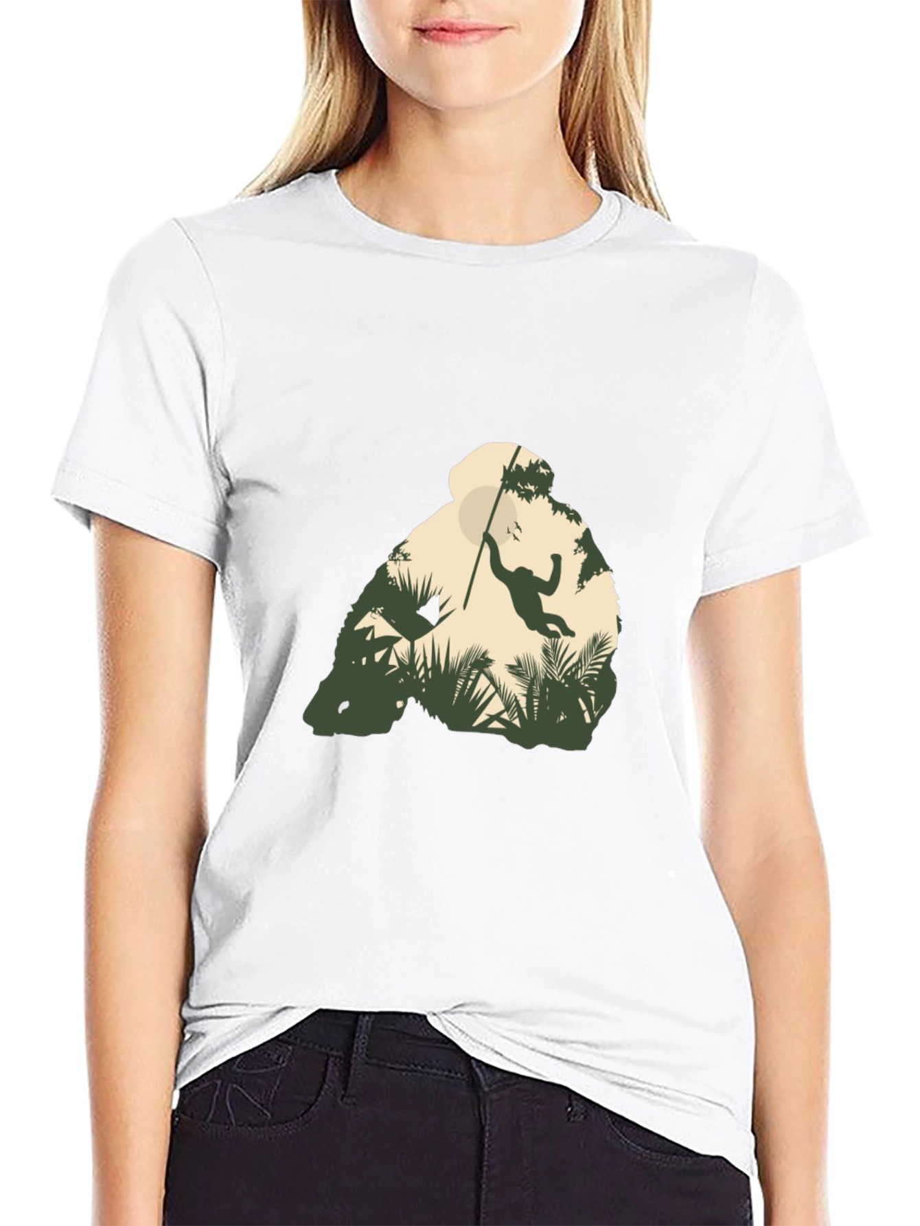 Jungle Monkey Graphic T-Shirt