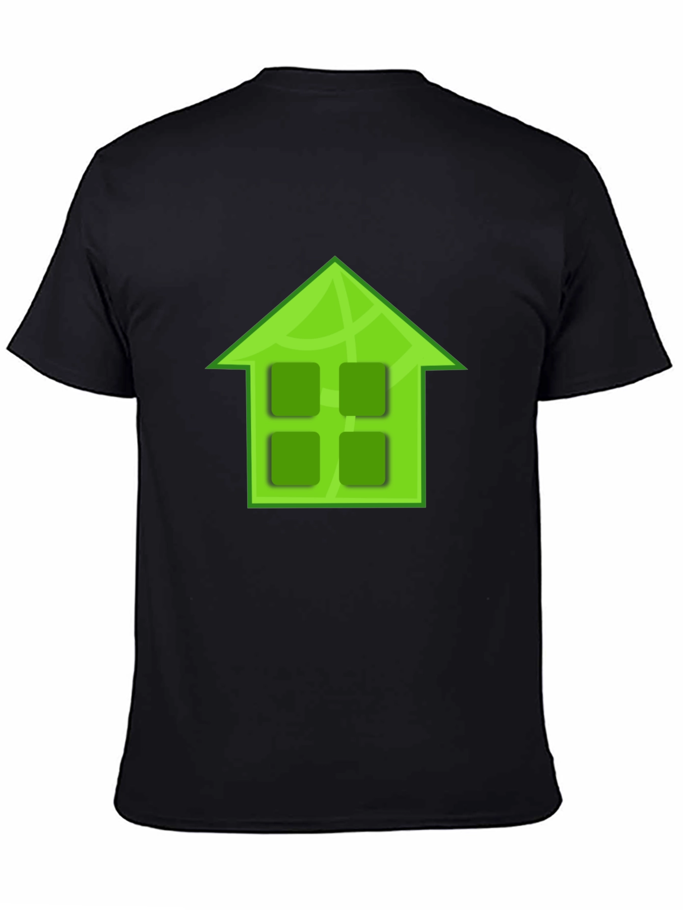 Green House Graphic Black T-Shirt