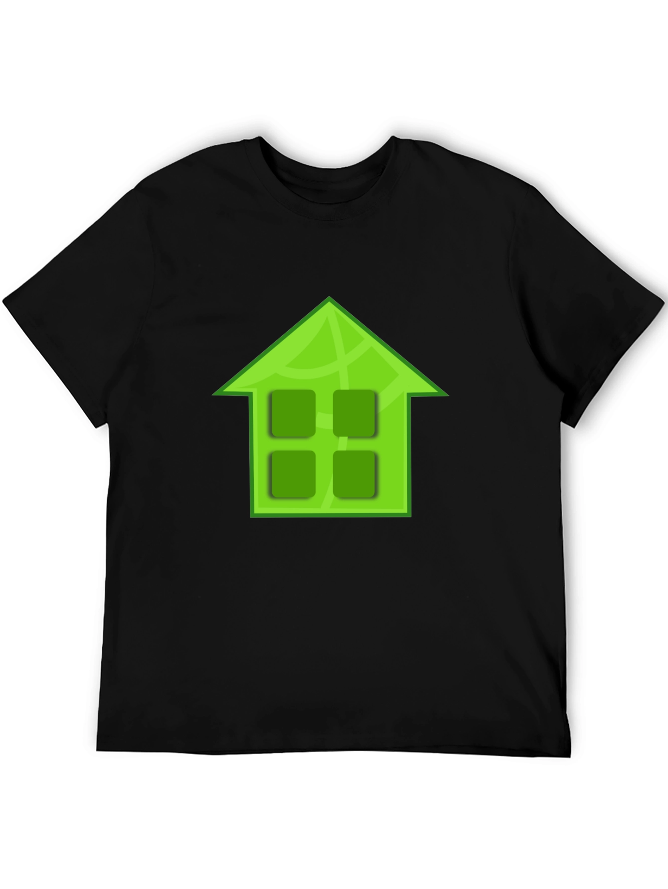 Green House Graphic Black T-Shirt