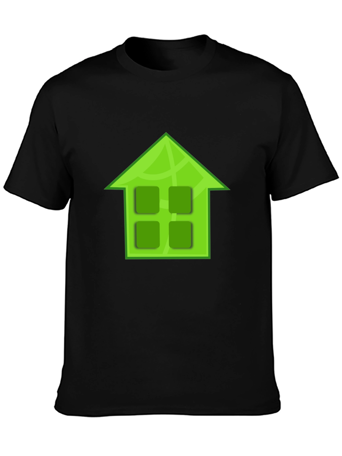 Green House Graphic Black T-Shirt