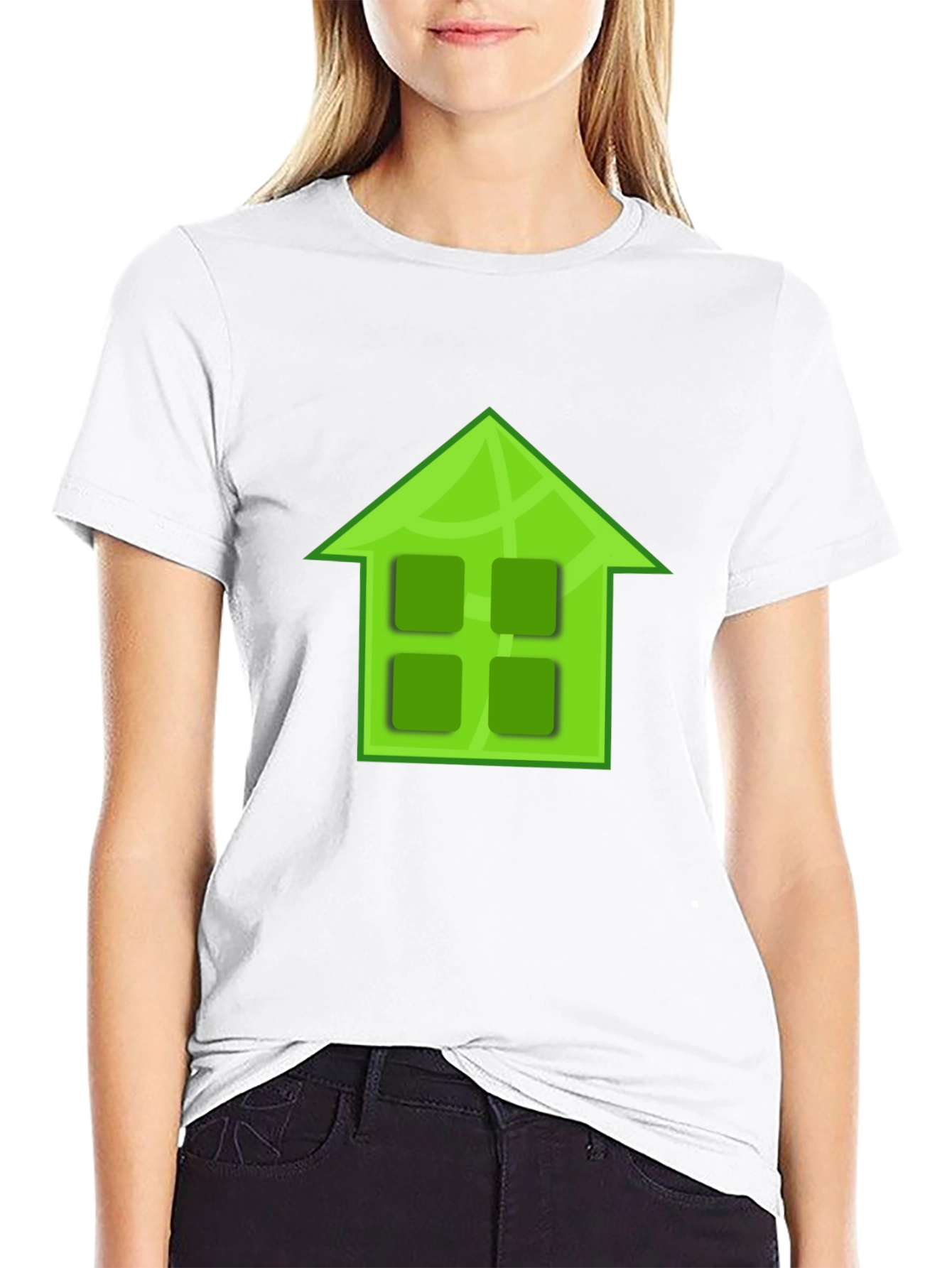 Green House Graphic Black T-Shirt