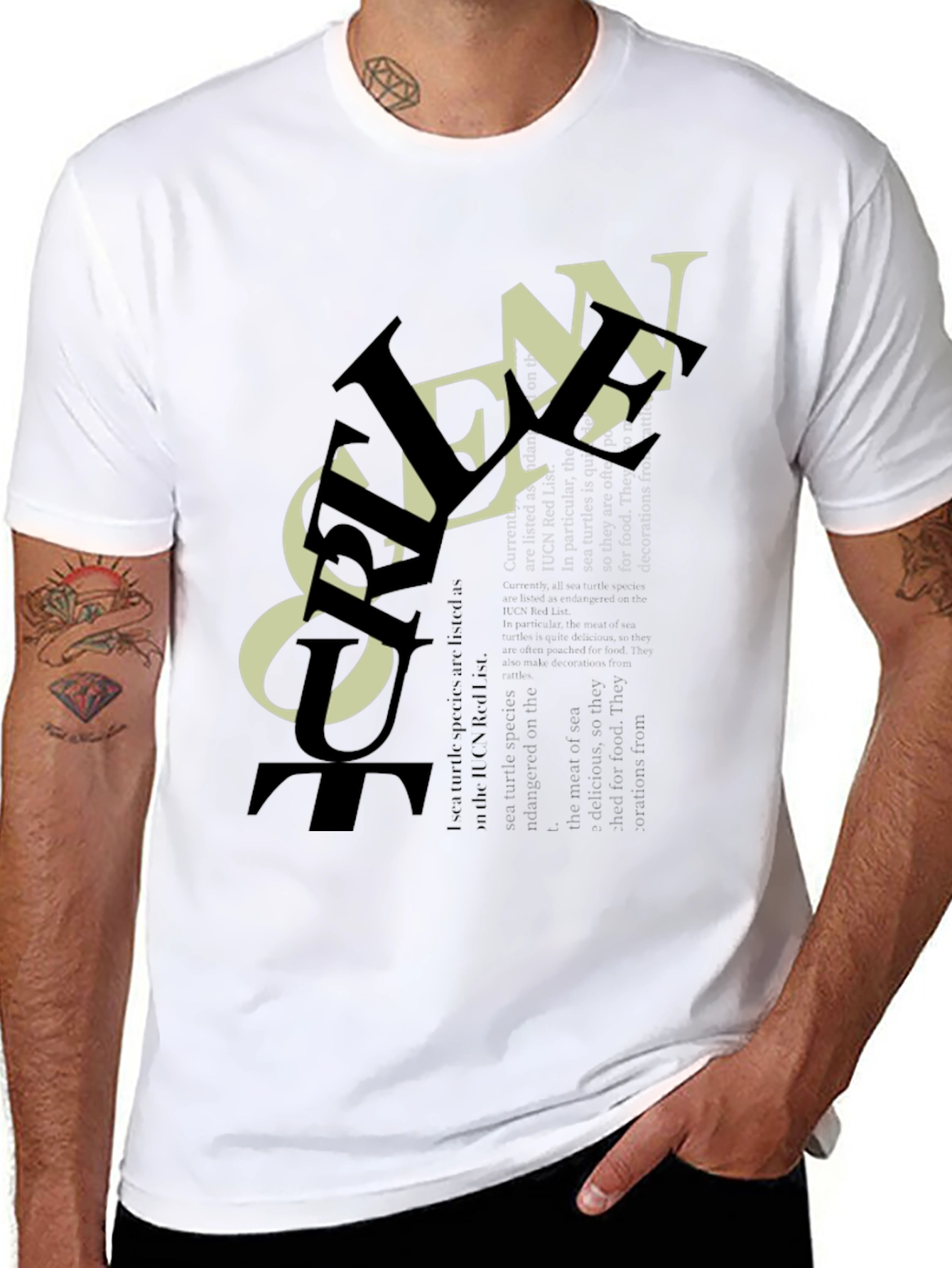 Stylish Black T-Shirt with Unique Graphic Print