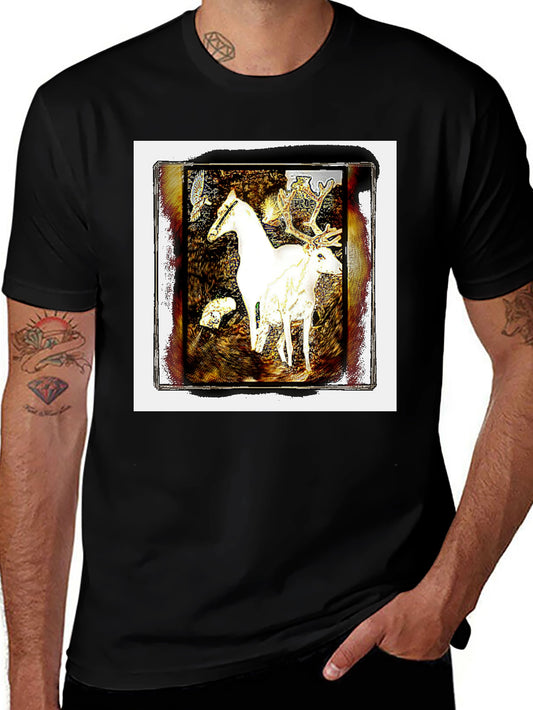 Fantasy Horse & Deer Graphic Tee - Unisex