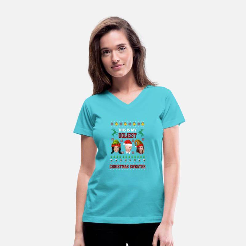 Joe Biden Kamala Harris Ugly Christmas Santa Hat
