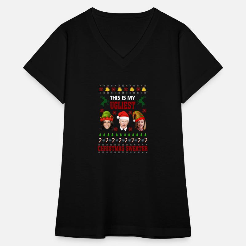 Joe Biden Kamala Harris Ugly Christmas Santa Hat