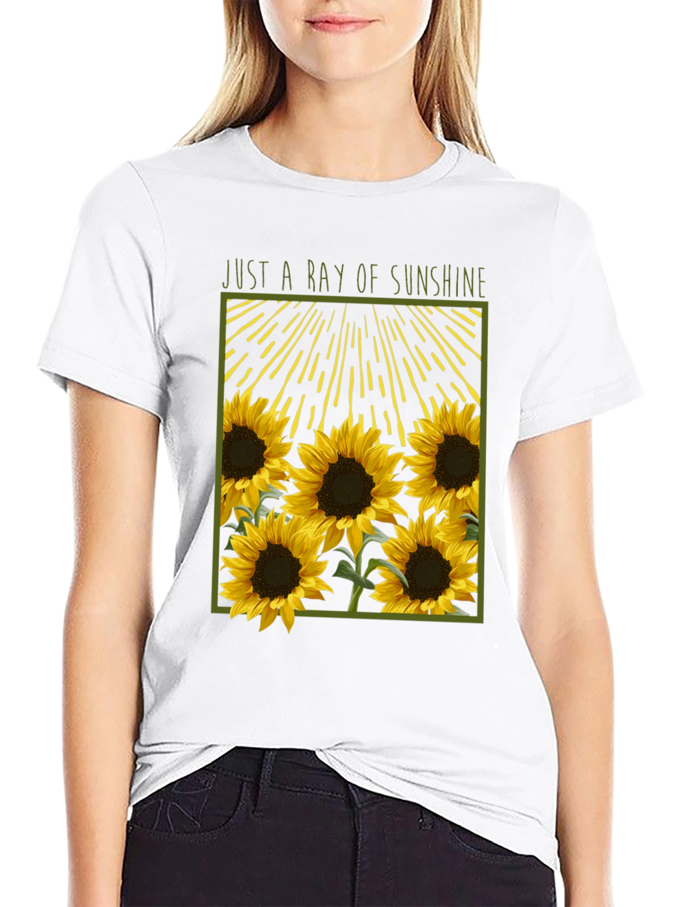 Just A Ray of Sunshine Sunflower Graphic Tee