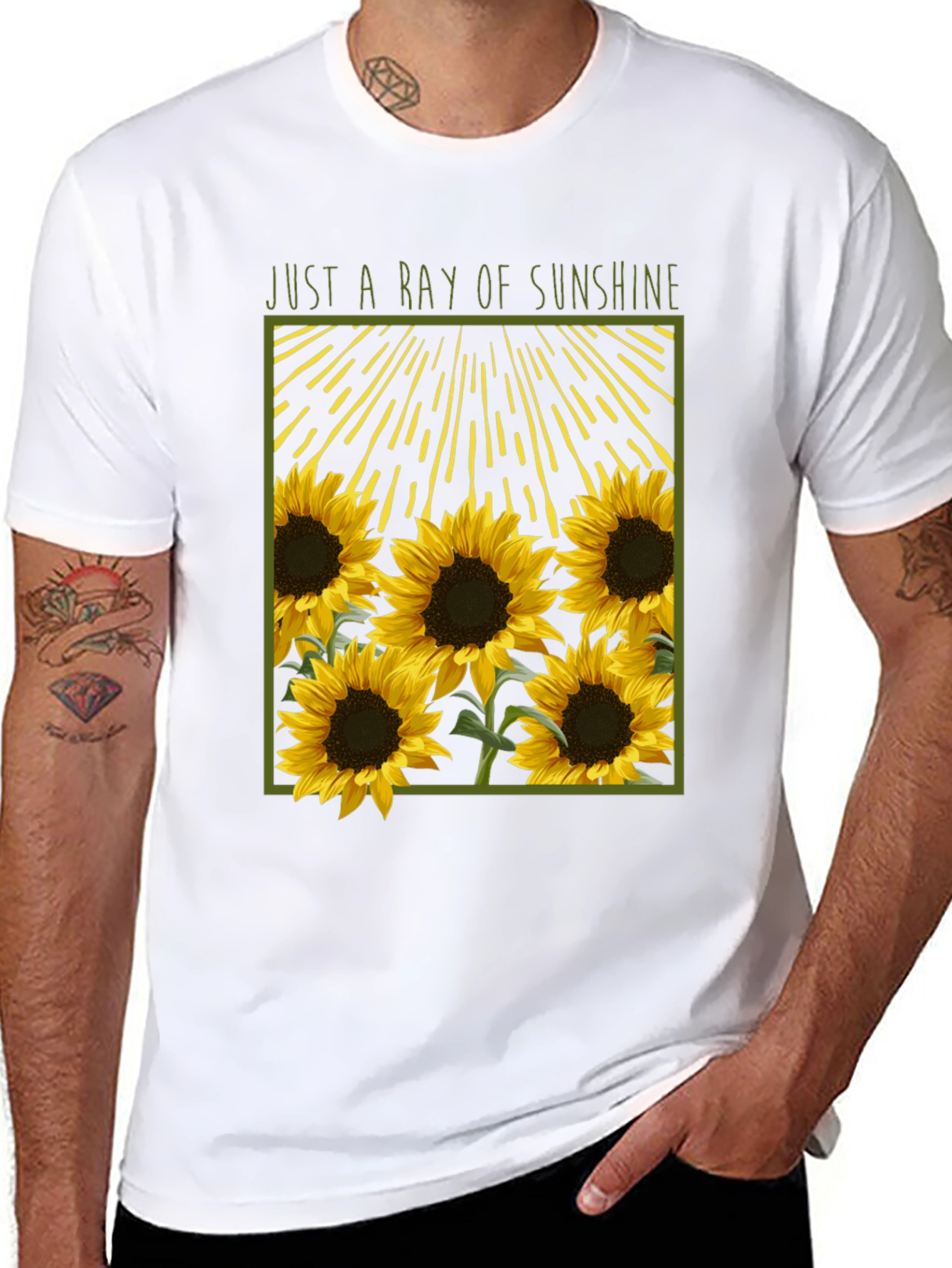 Just A Ray of Sunshine Sunflower Graphic Tee