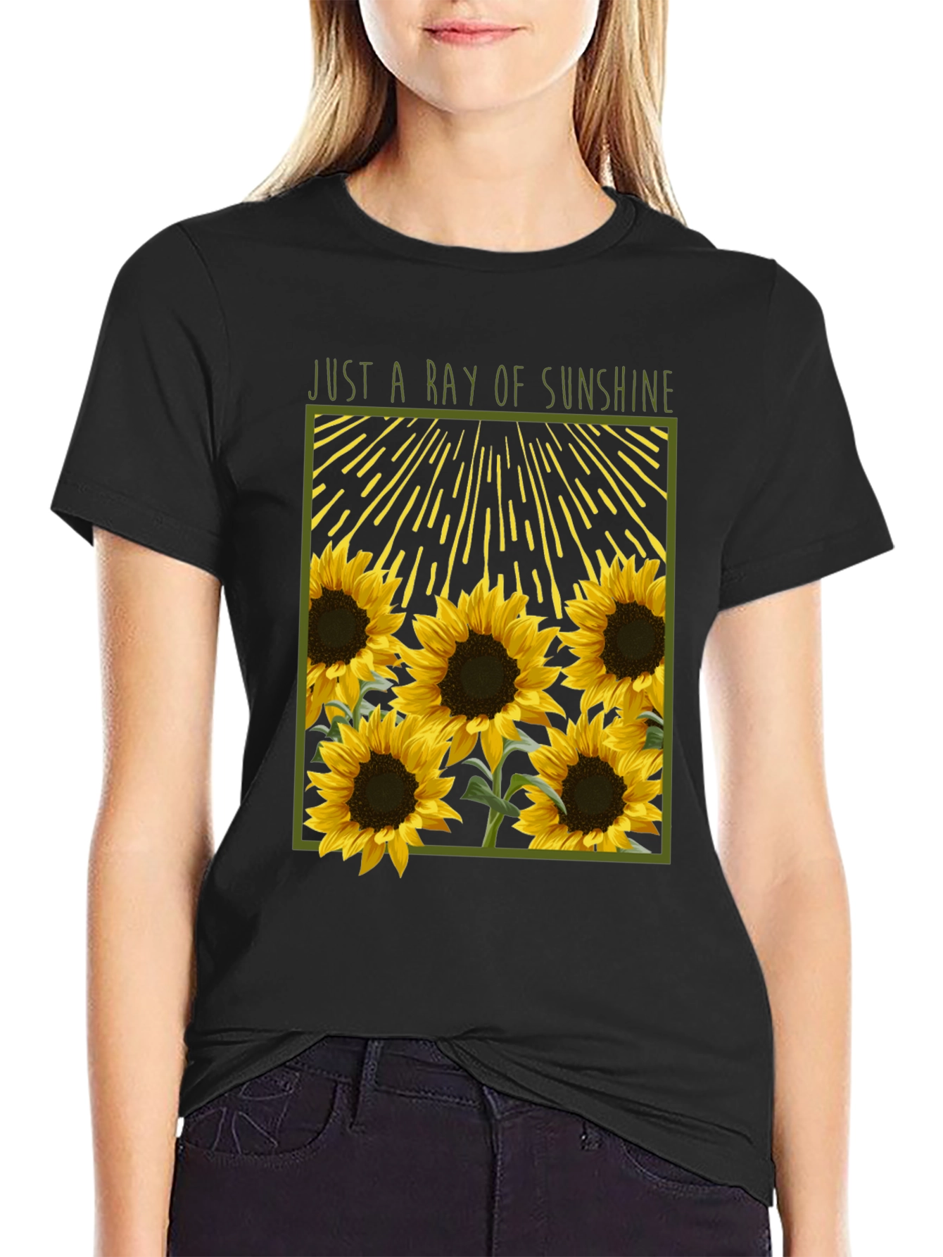 Just A Ray of Sunshine Sunflower Graphic Tee