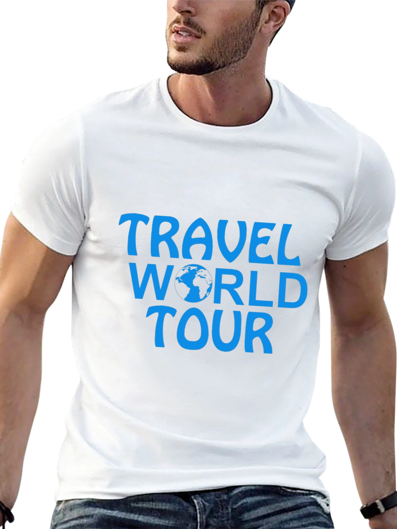 Travel World Tour Graphic Tee - Black