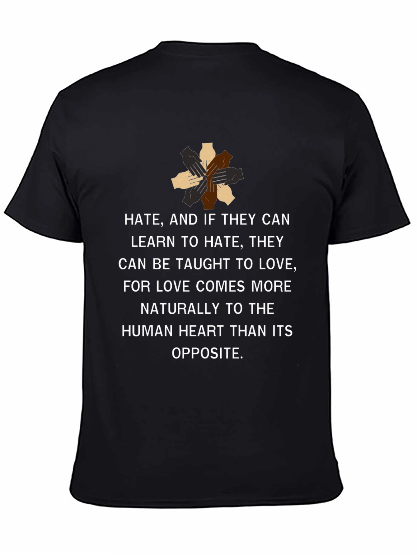 Unity Hands T-Shirt - Love Over Hate