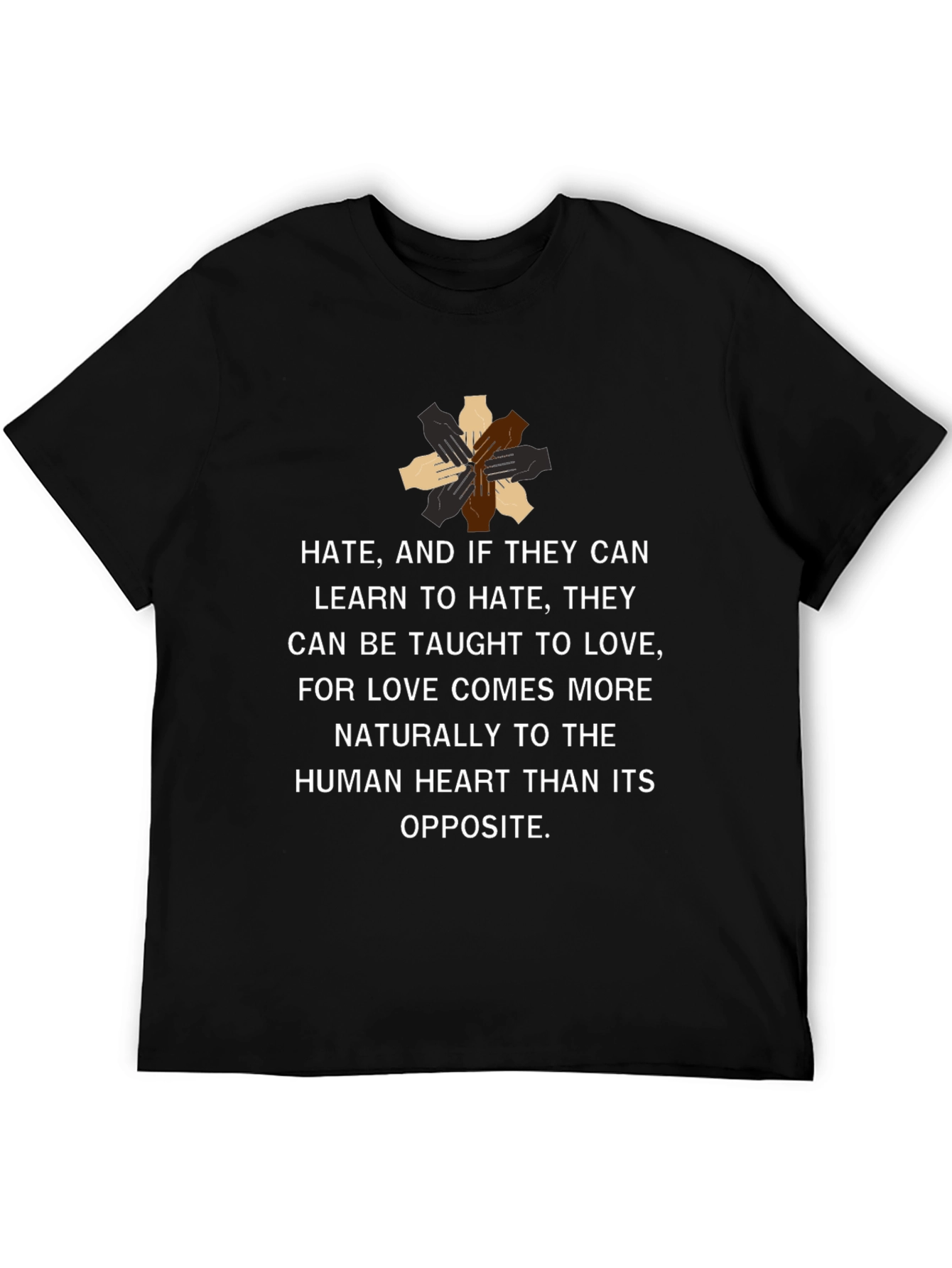 Unity Hands T-Shirt - Love Over Hate