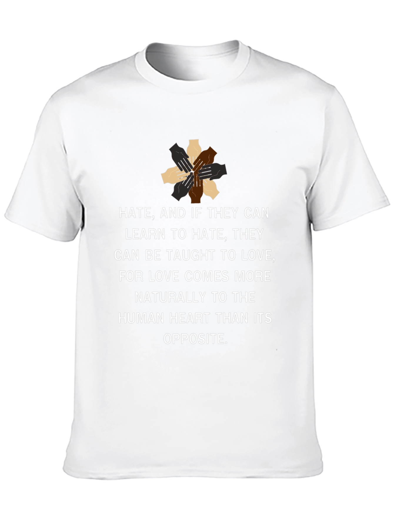 Unity Hands T-Shirt - Love Over Hate