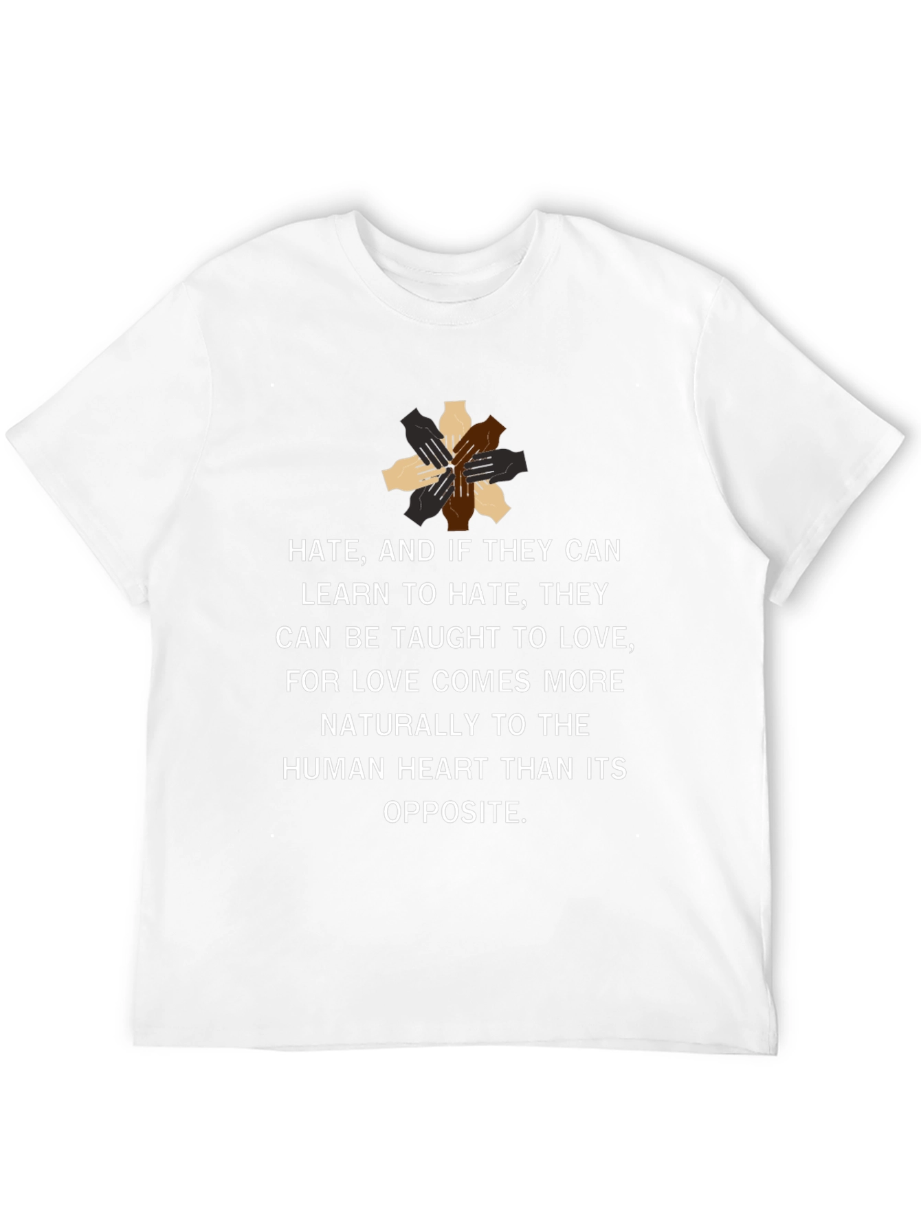 Unity Hands T-Shirt - Love Over Hate