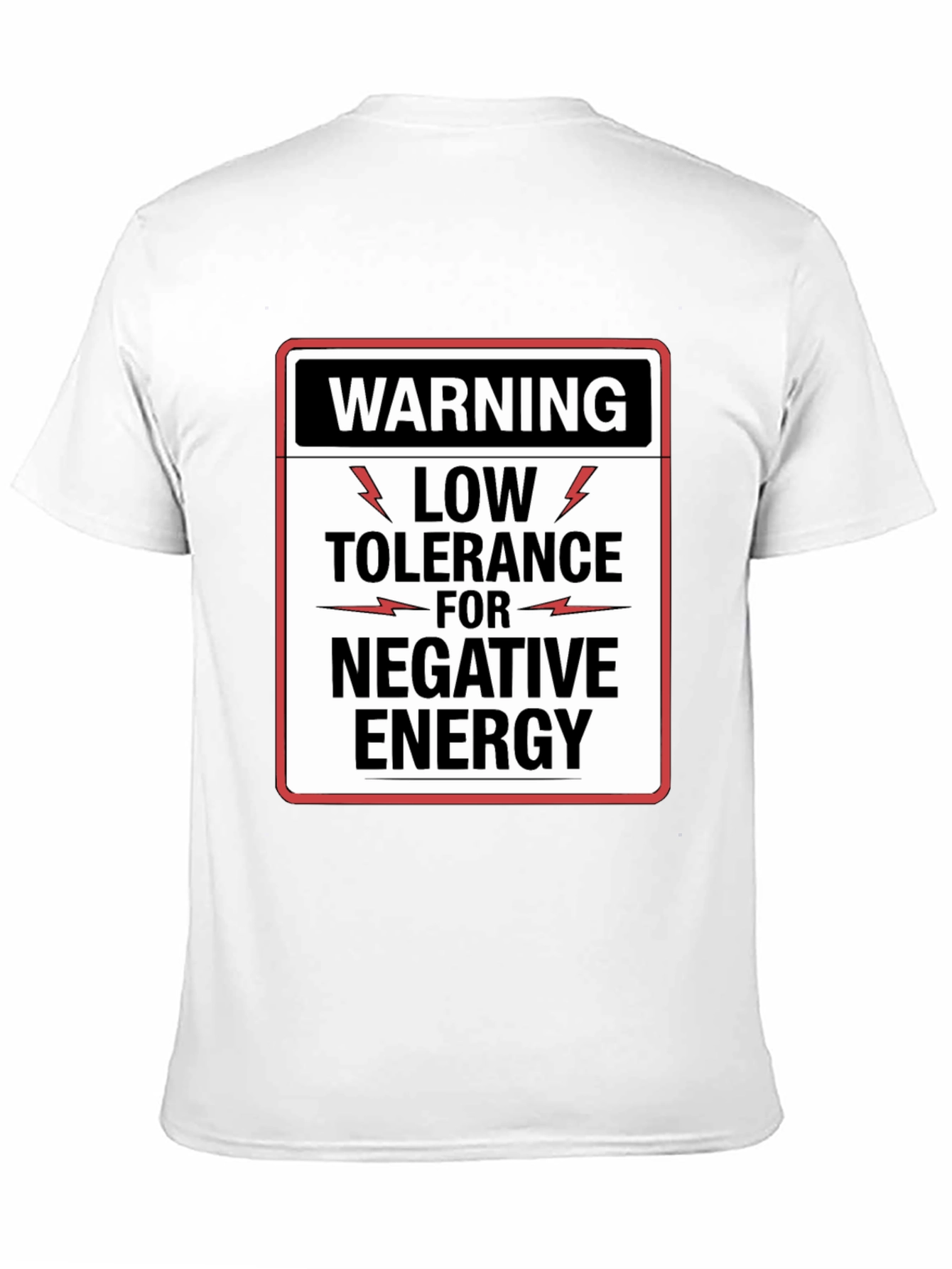 Warning Low Tolerance Negative Energy Graphic Tee