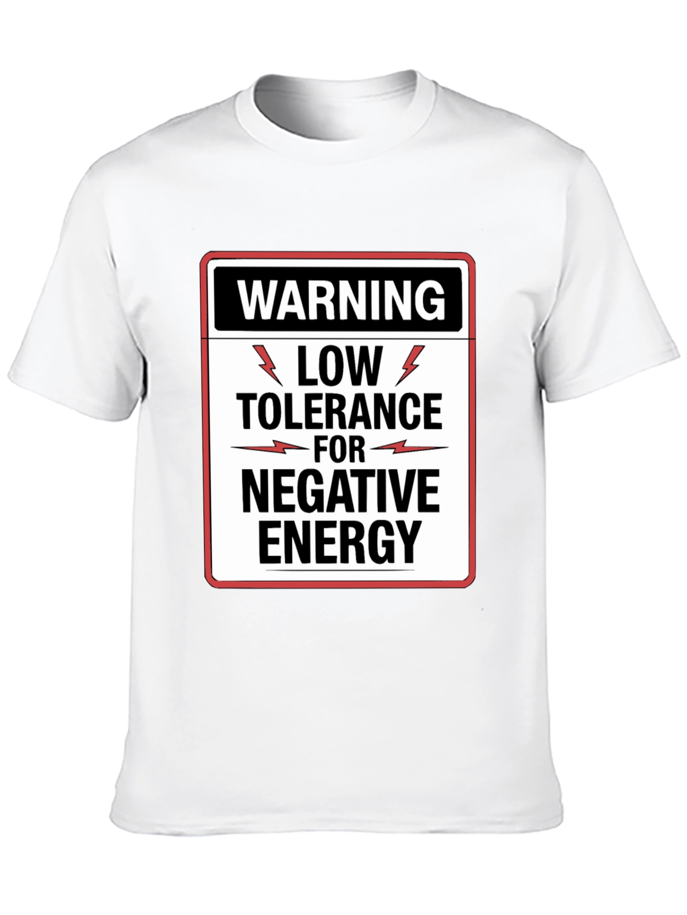 Warning Low Tolerance Negative Energy Graphic Tee