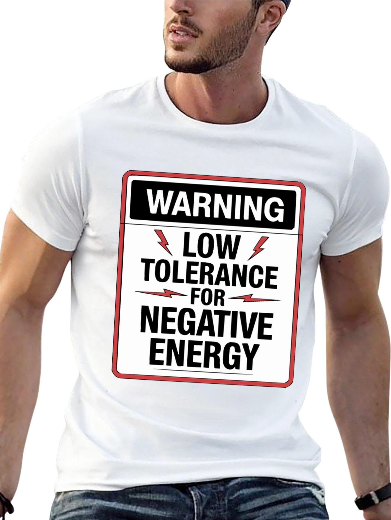 Warning Low Tolerance Negative Energy Graphic Tee