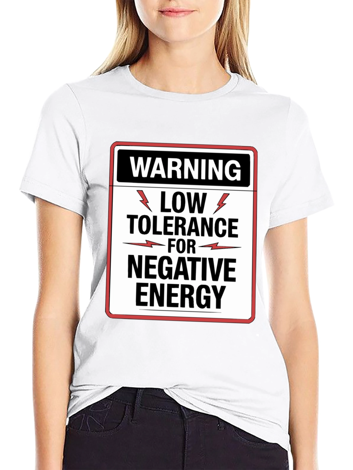 Warning Low Tolerance Negative Energy Graphic Tee