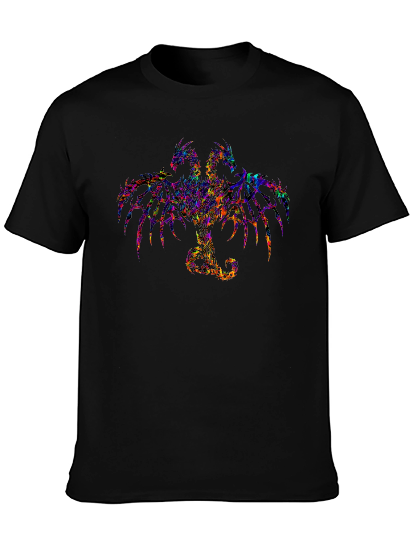Three-Headed Dragon Graphic Tee - Black