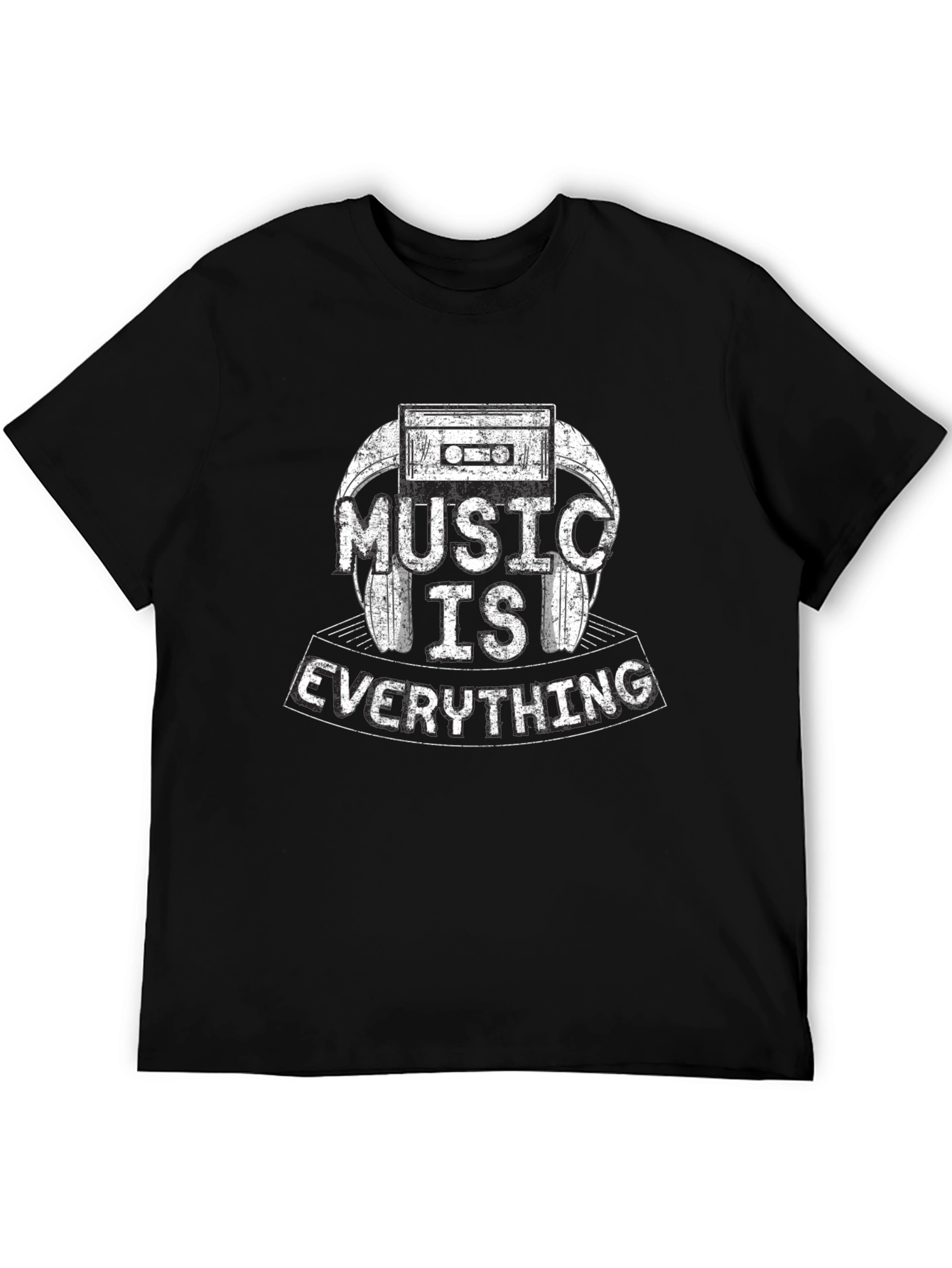 Music Is Everything Black Graphic Tee