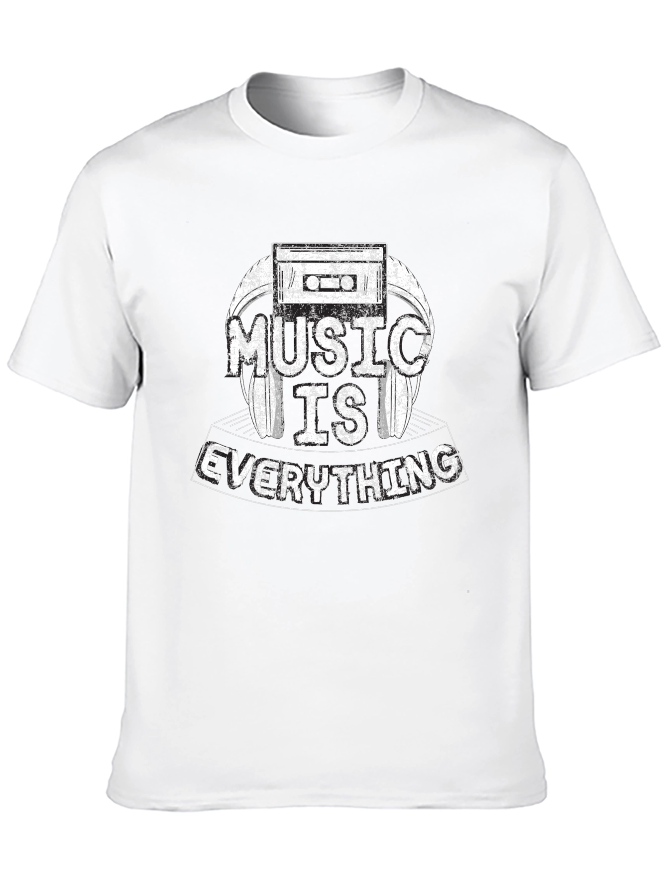 Music Is Everything Black Graphic Tee