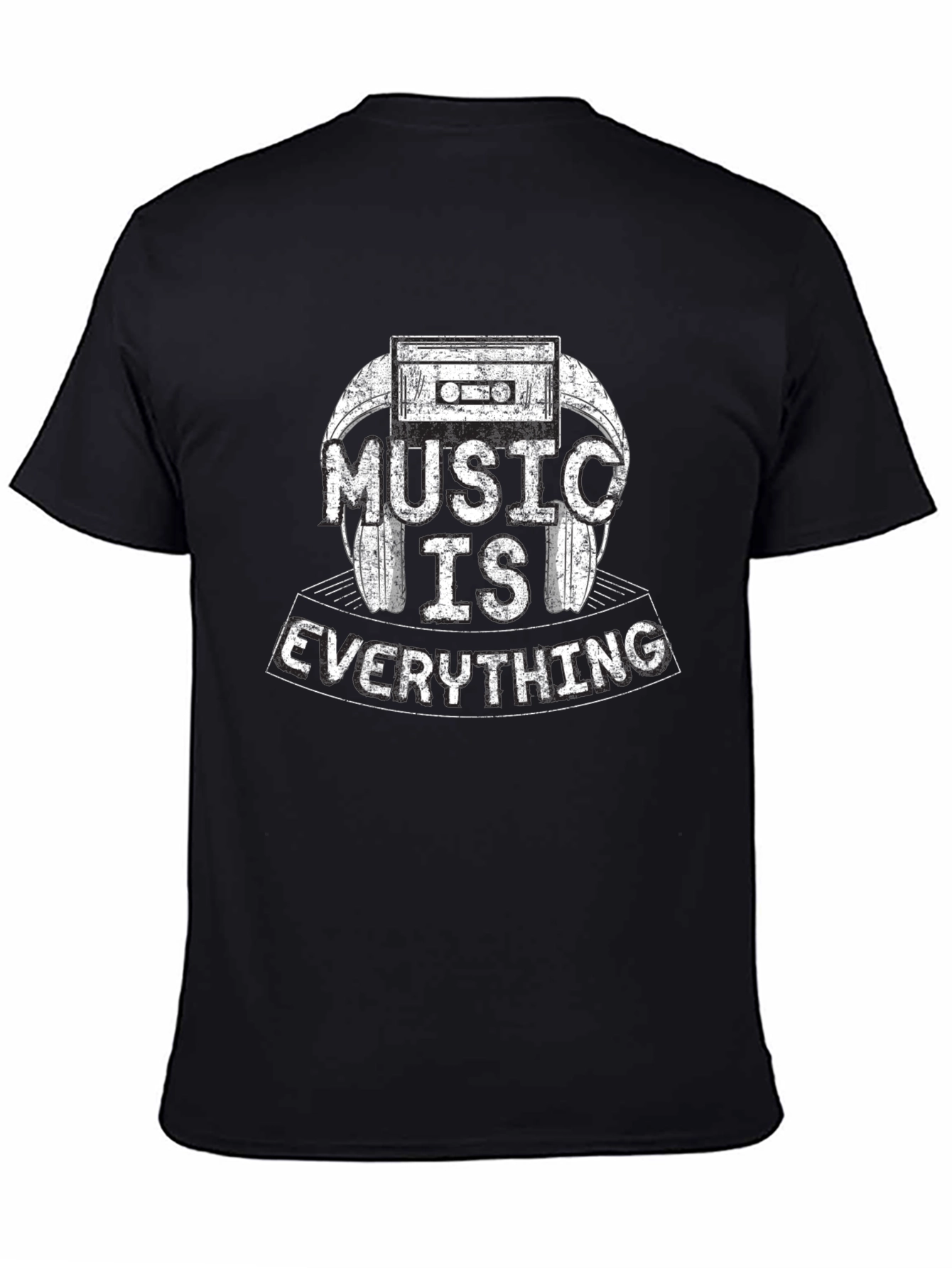 Music Is Everything Black Graphic Tee