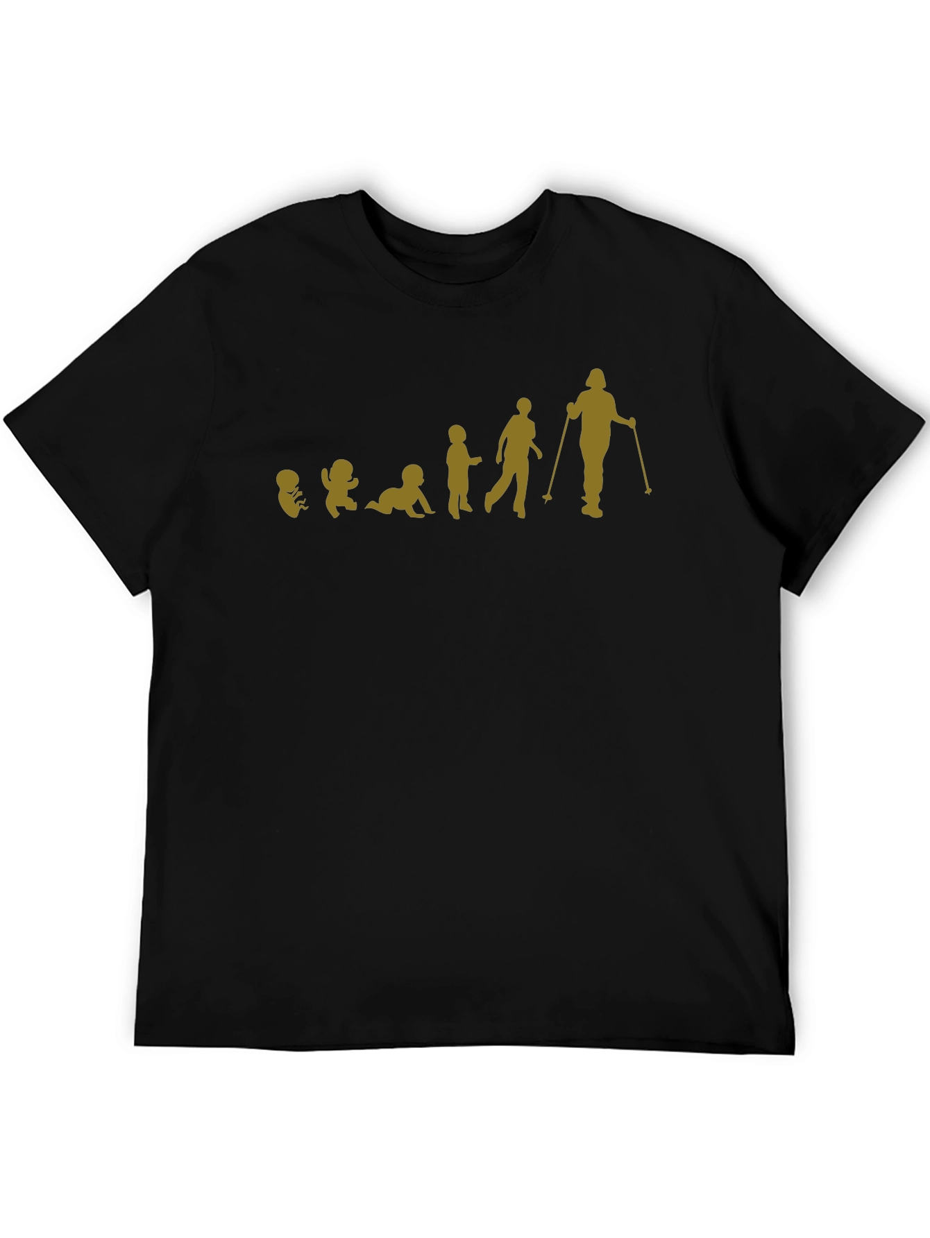 Evolution of a Skier T-Shirt - Black