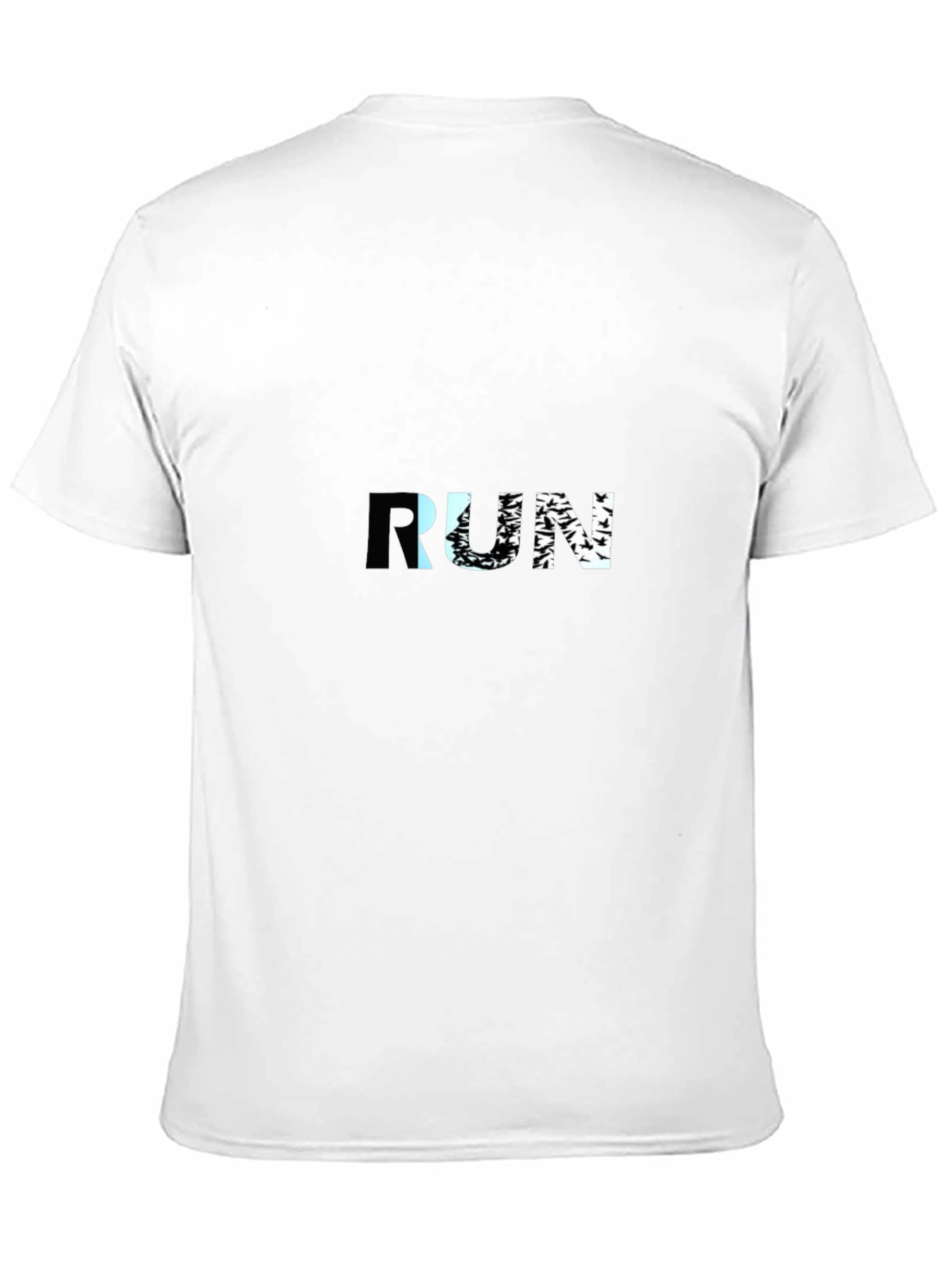 Black RUN Graphic Tee - Mens Short Sleeve