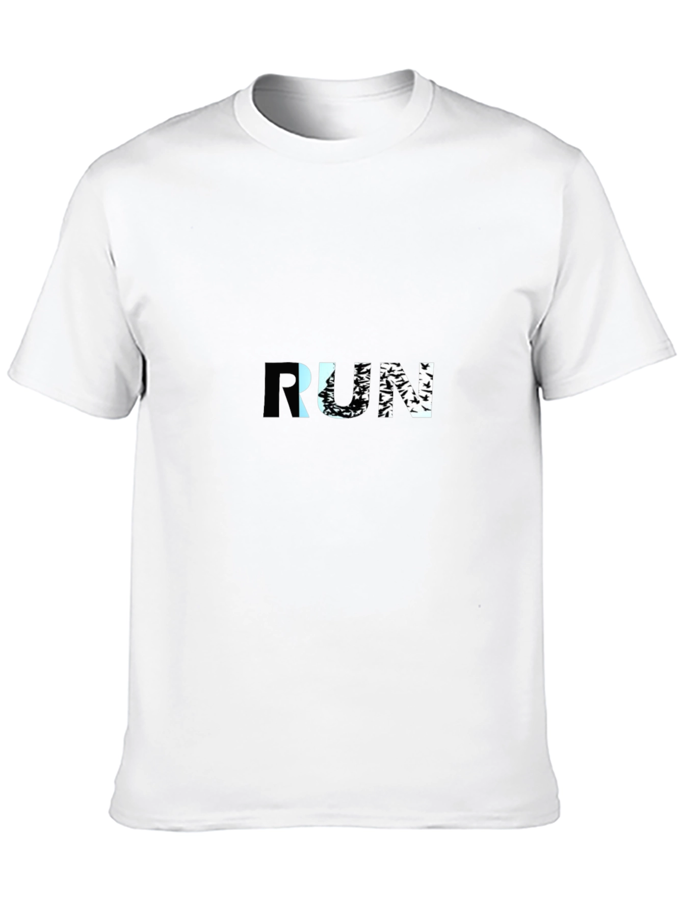 Black RUN Graphic Tee - Mens Short Sleeve