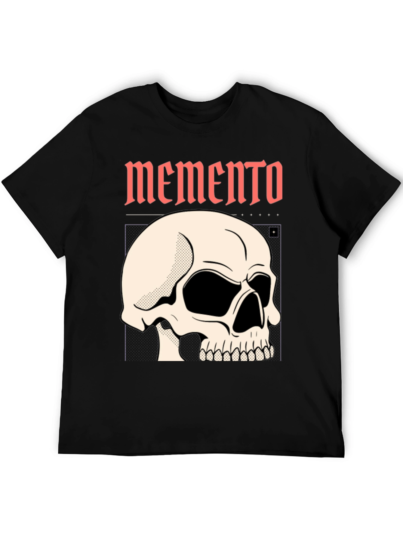 Memento Skull Graphic Black T-Shirt