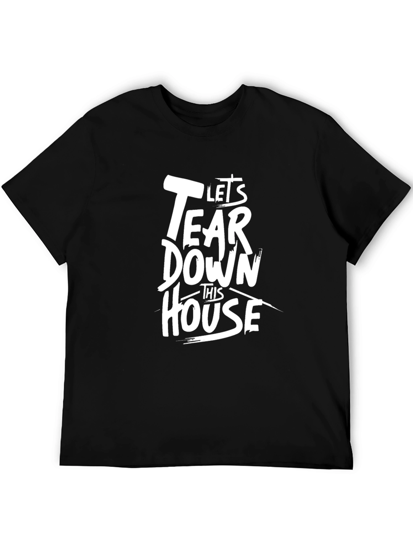 Tear Down This House Graphic Print Tee - Black