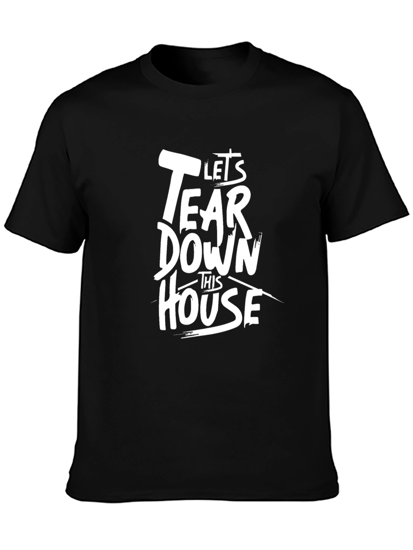 Tear Down This House Graphic Print Tee - Black