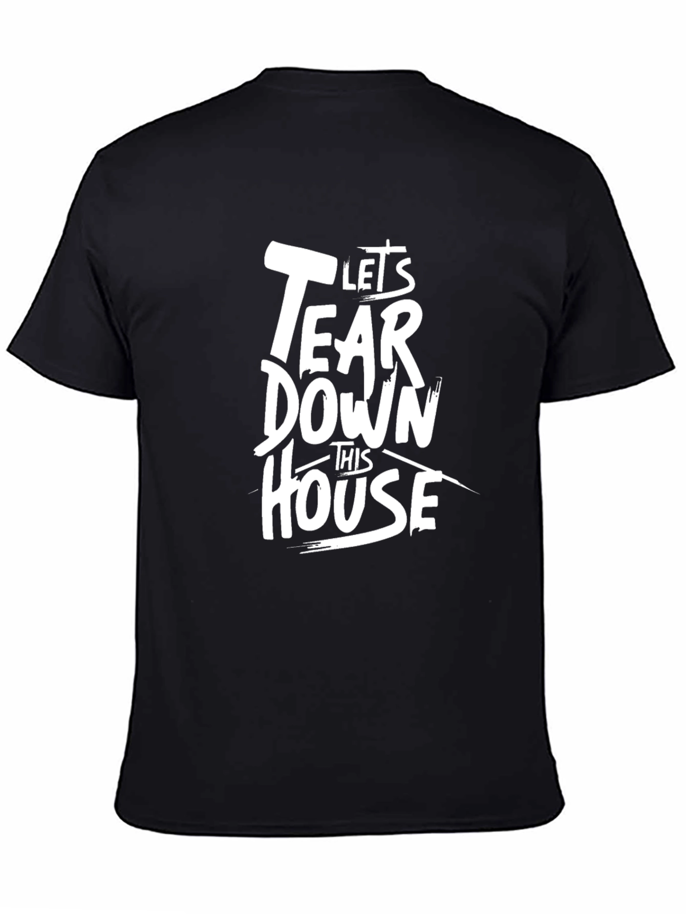 Tear Down This House Graphic Print Tee - Black