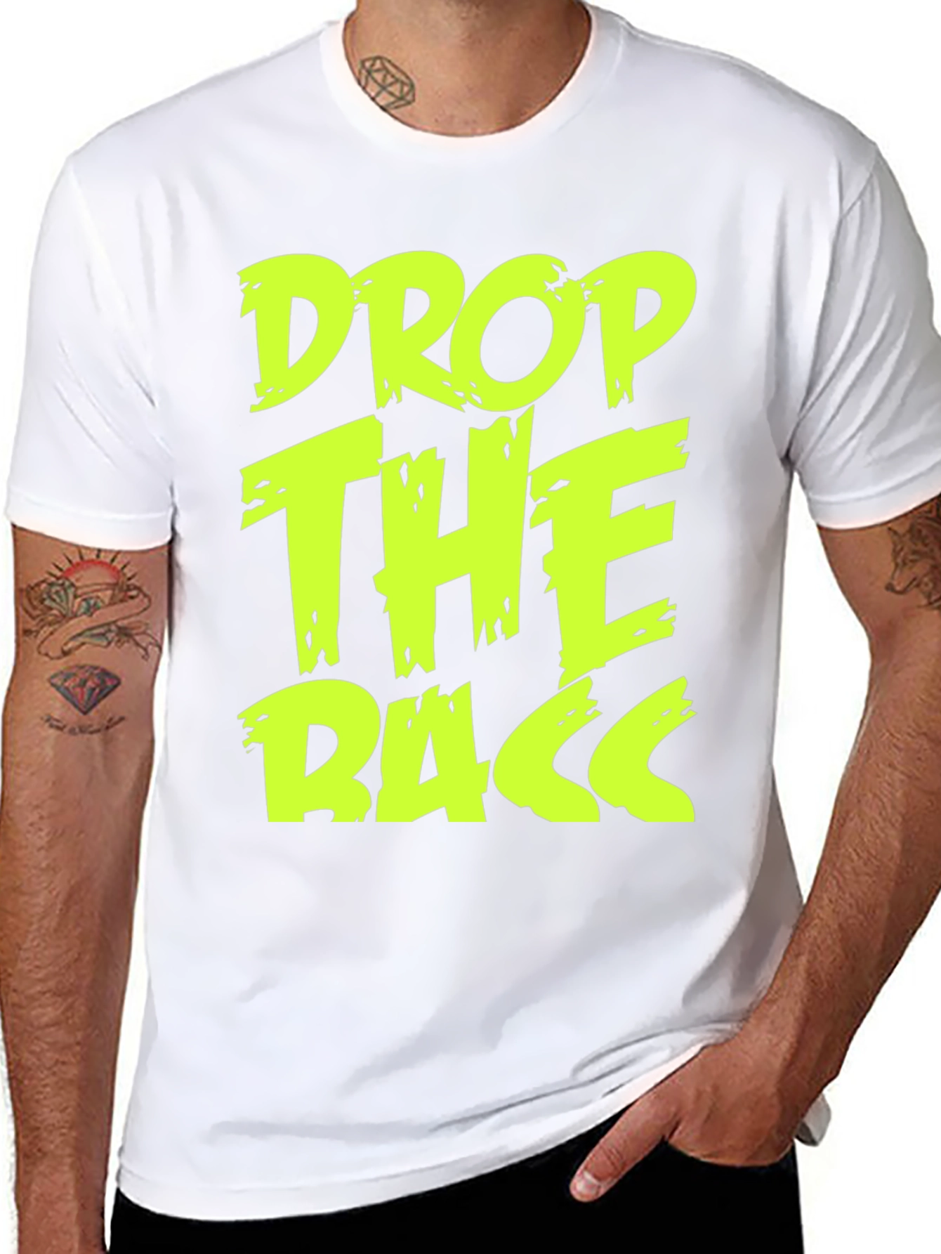Drop The Bass Graphic Tee - Black Cotton T-Shirt