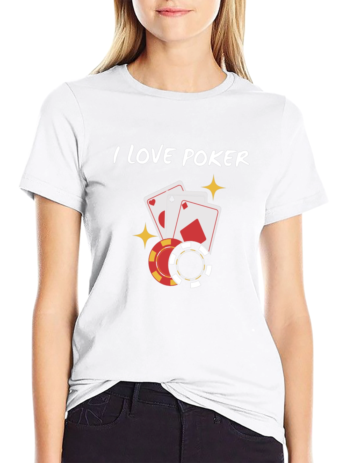 I Love Poker Graphic T-Shirt - Black