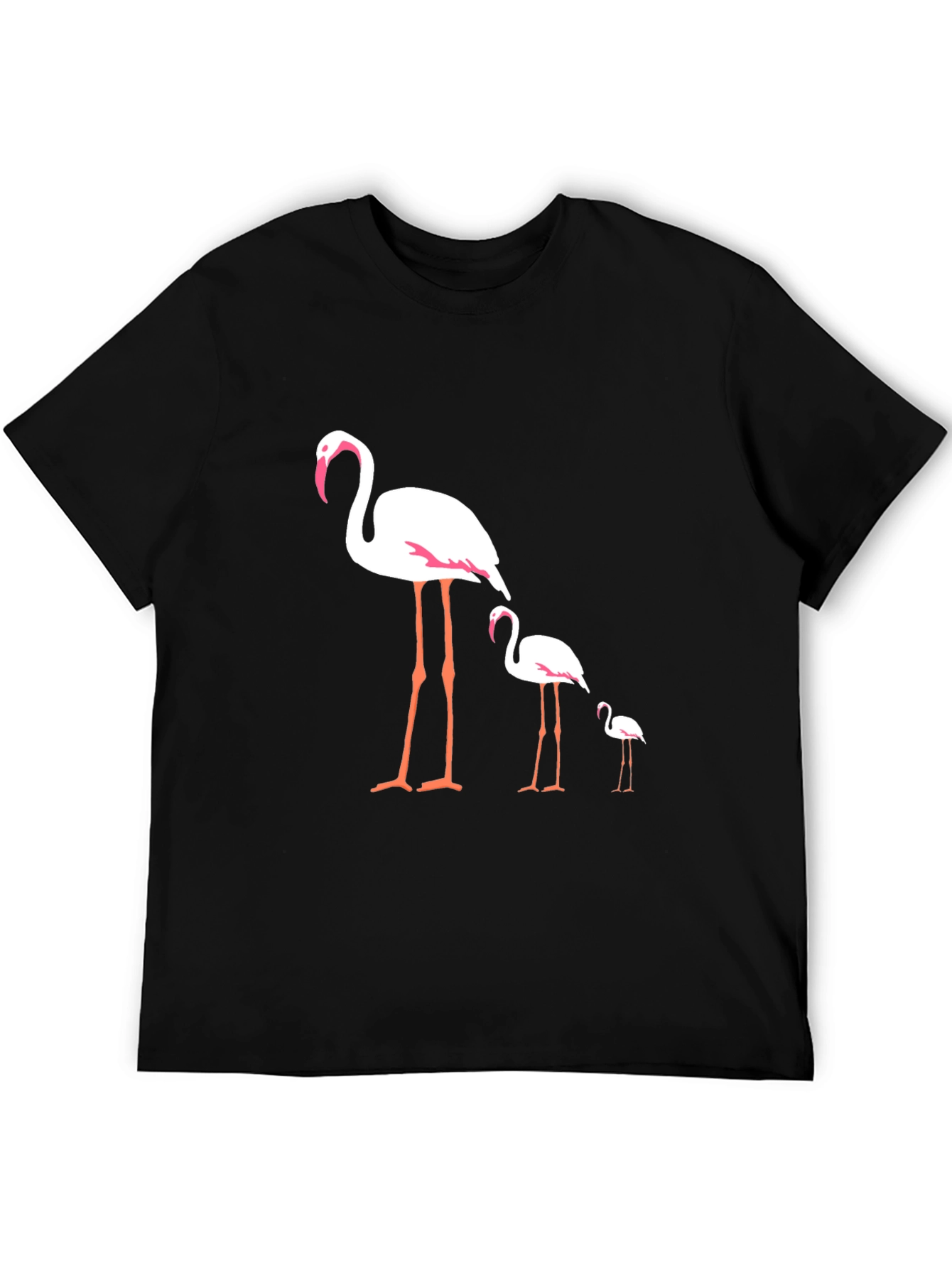 Flamingo Family Black T-Shirt
