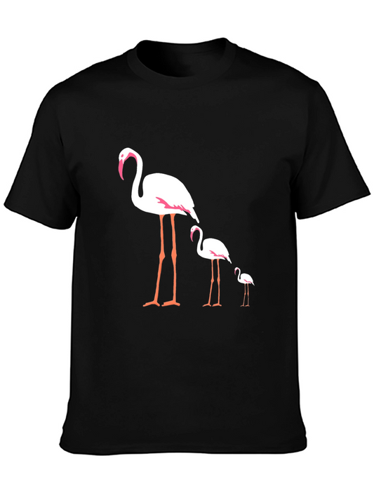 Flamingo Family Black T-Shirt