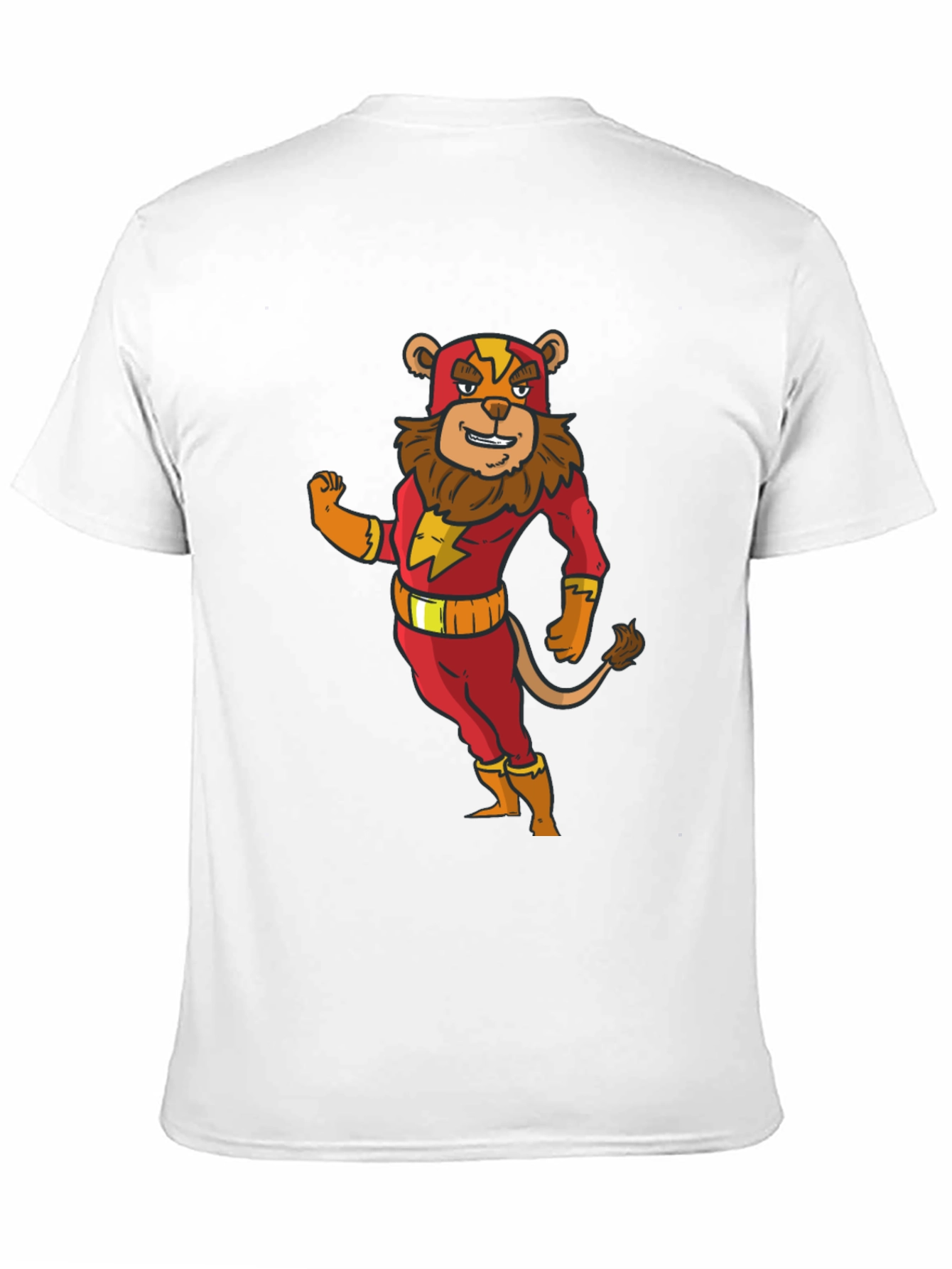 Lion Superhero Cartoon Graphic T-Shirt