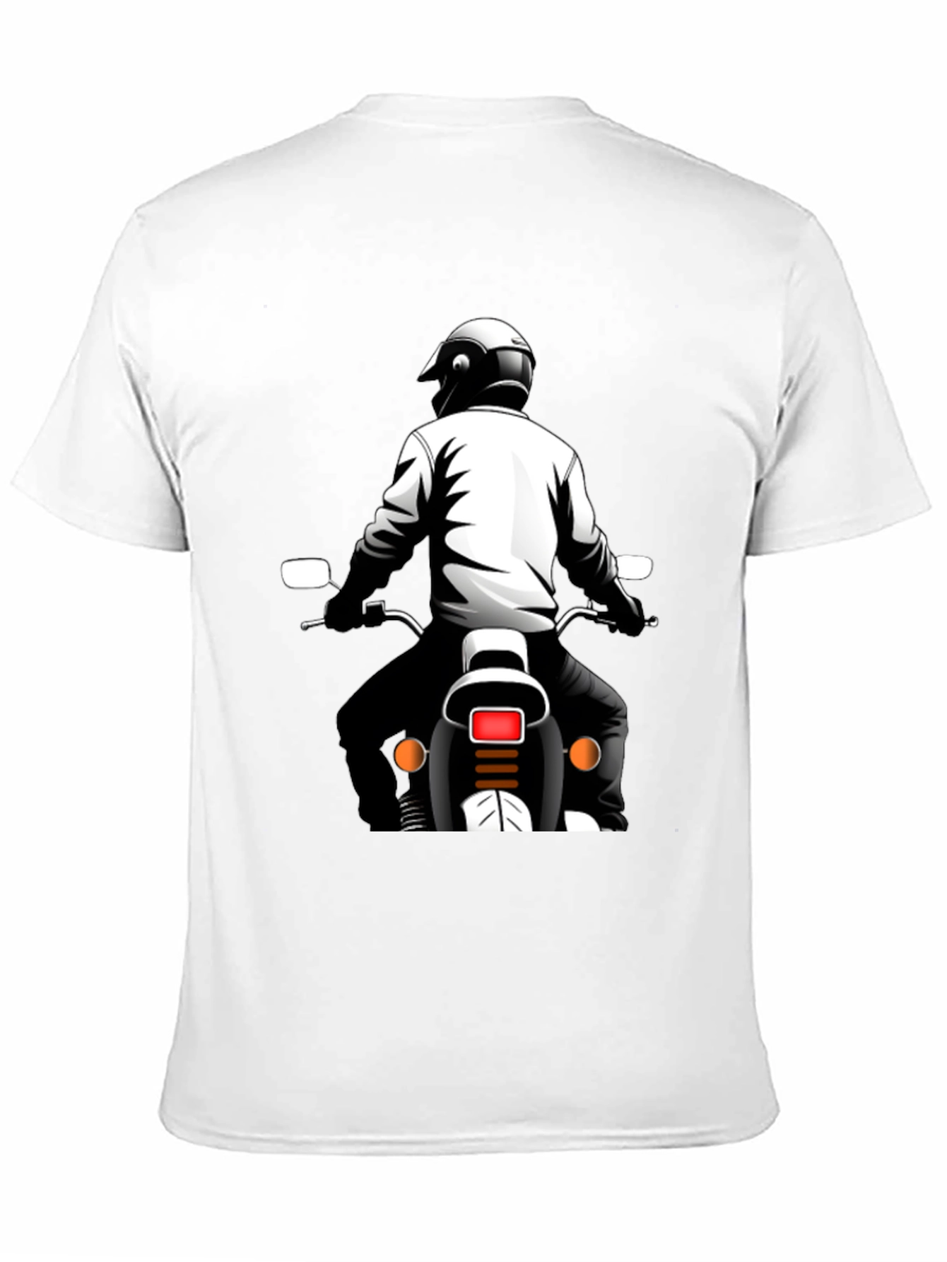 Motorcycle Rider Graphic Tee - Black