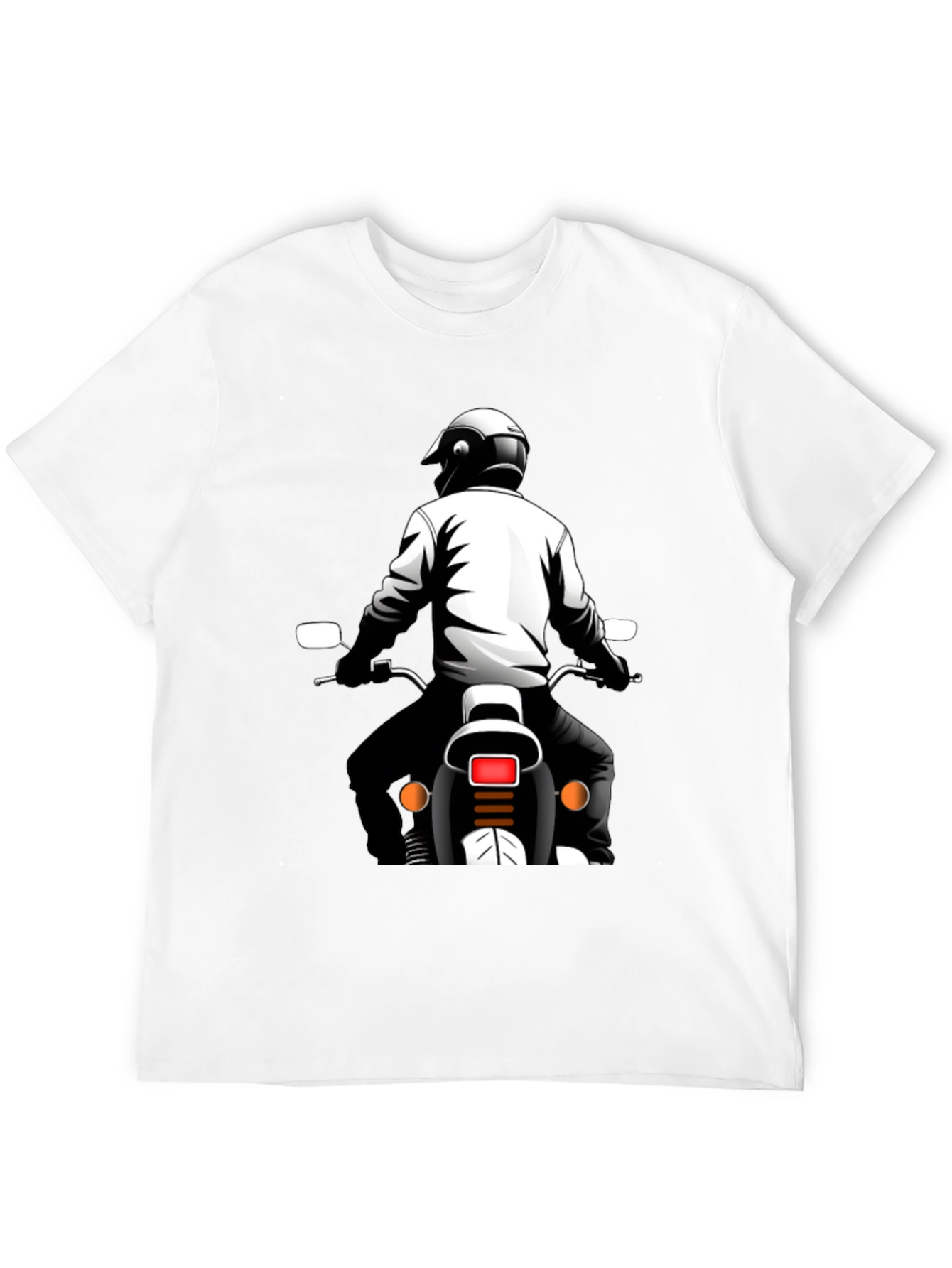 Motorcycle Rider Graphic Tee - Black