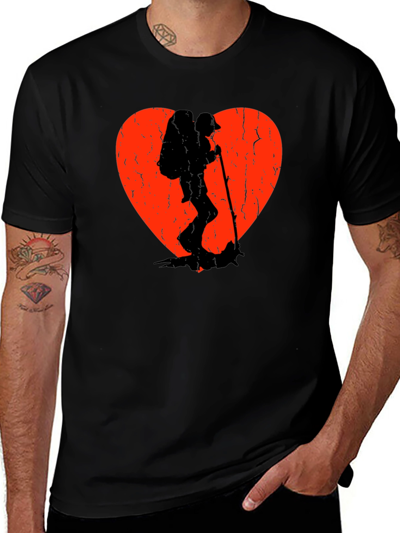 Hiking Heart T-Shirt - Adventure Lovers Tee