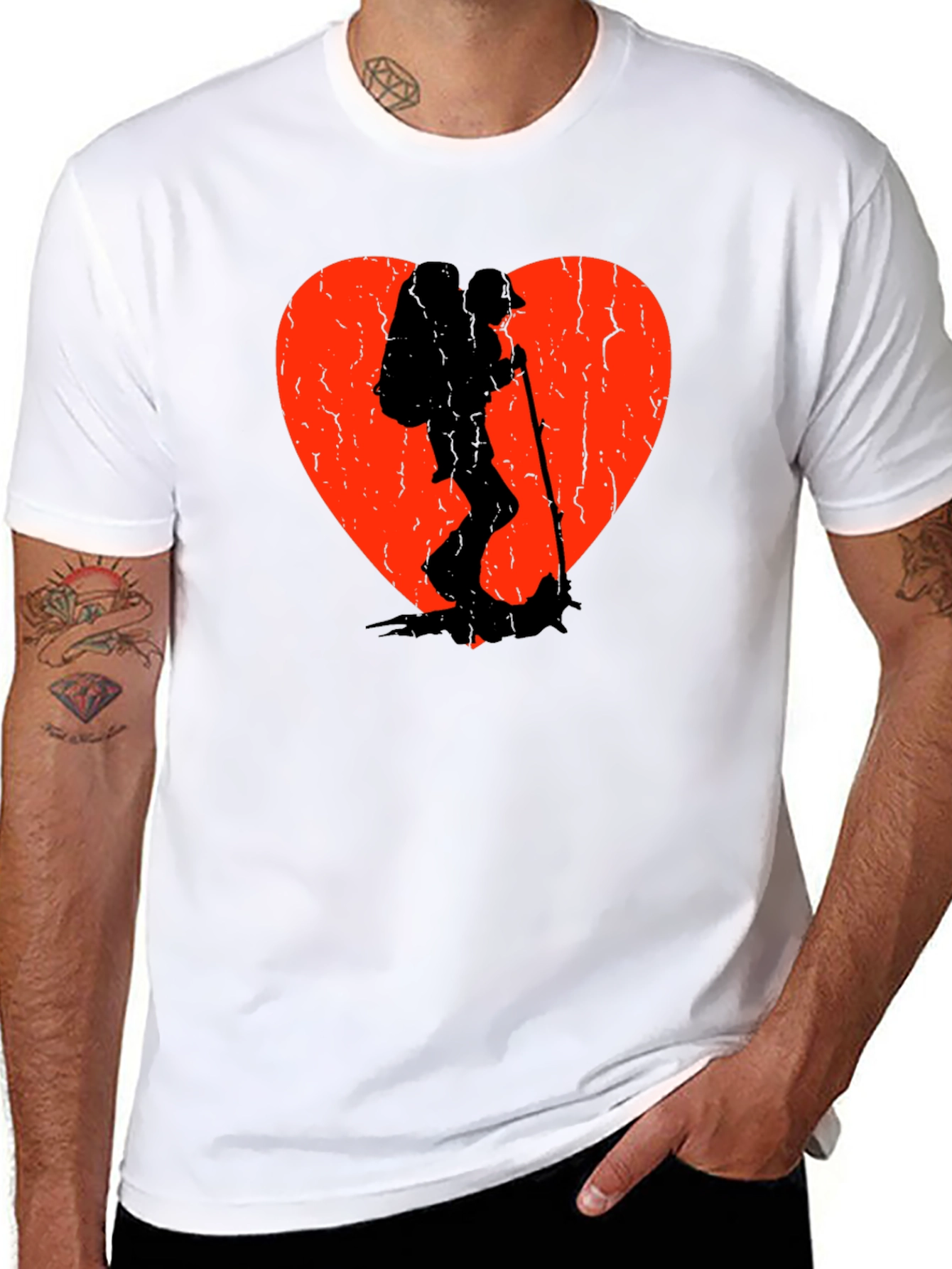 Hiking Heart T-Shirt - Adventure Lovers Tee