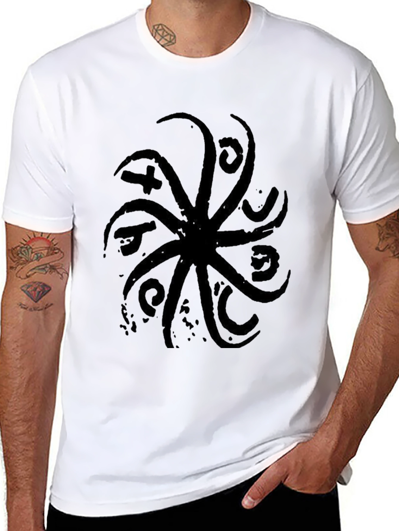 Abstract Octopus Graphic Tee - Soft Cotton