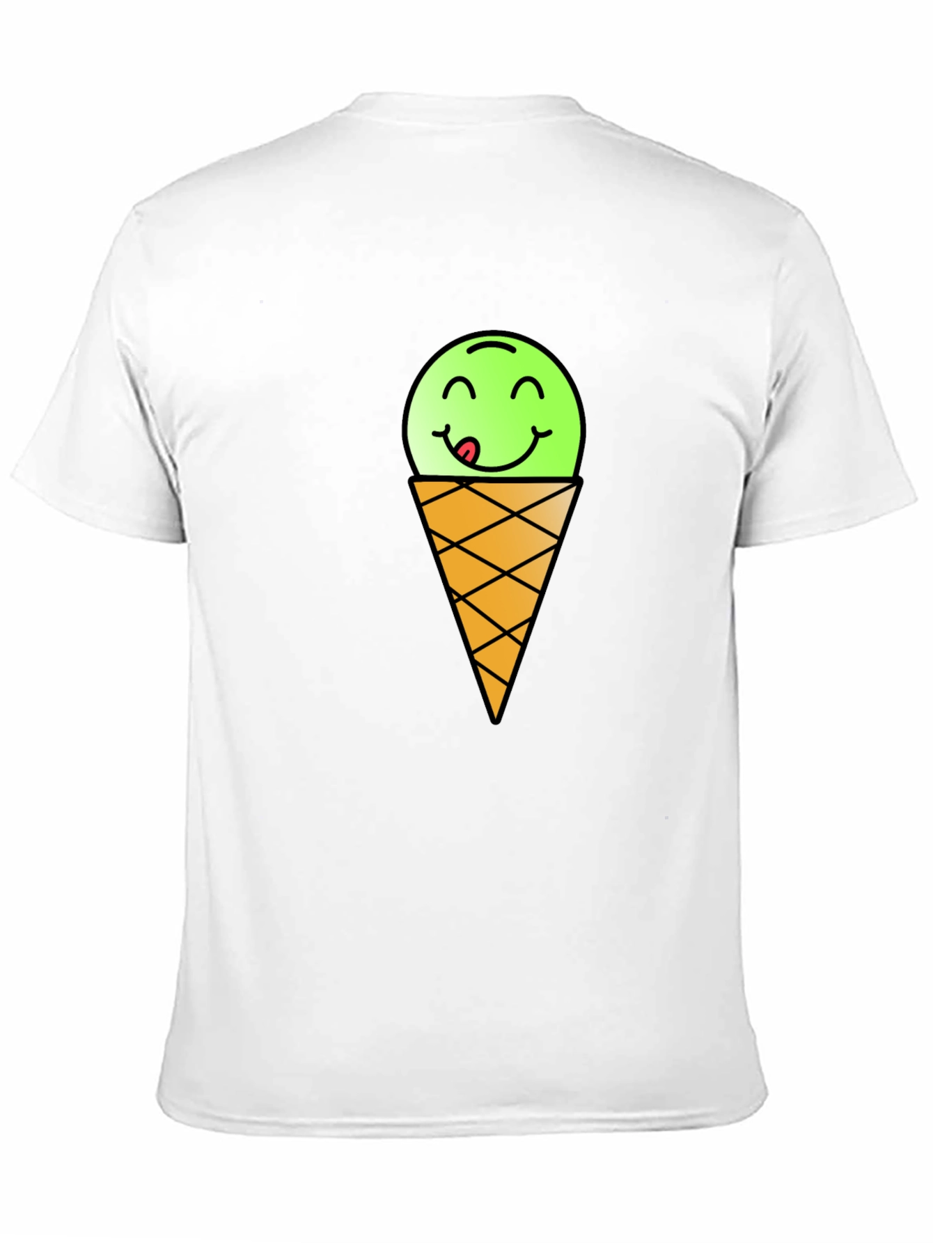 Ice Cream Emoji Black T-Shirt