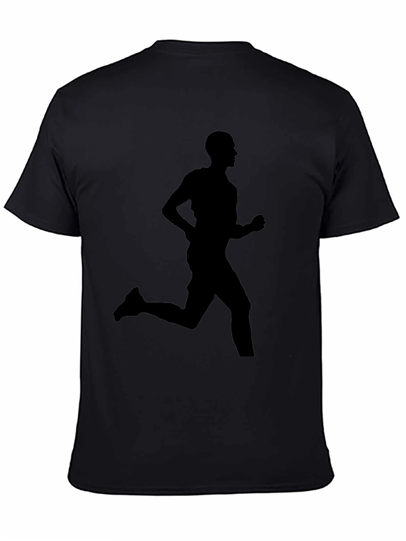 Mens Running Silhouette Black T-Shirt