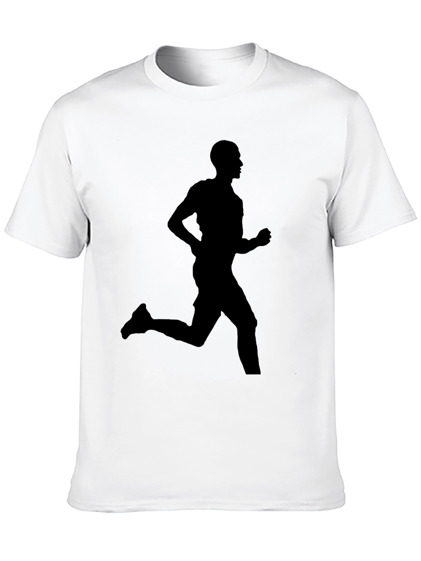 Mens Running Silhouette Black T-Shirt
