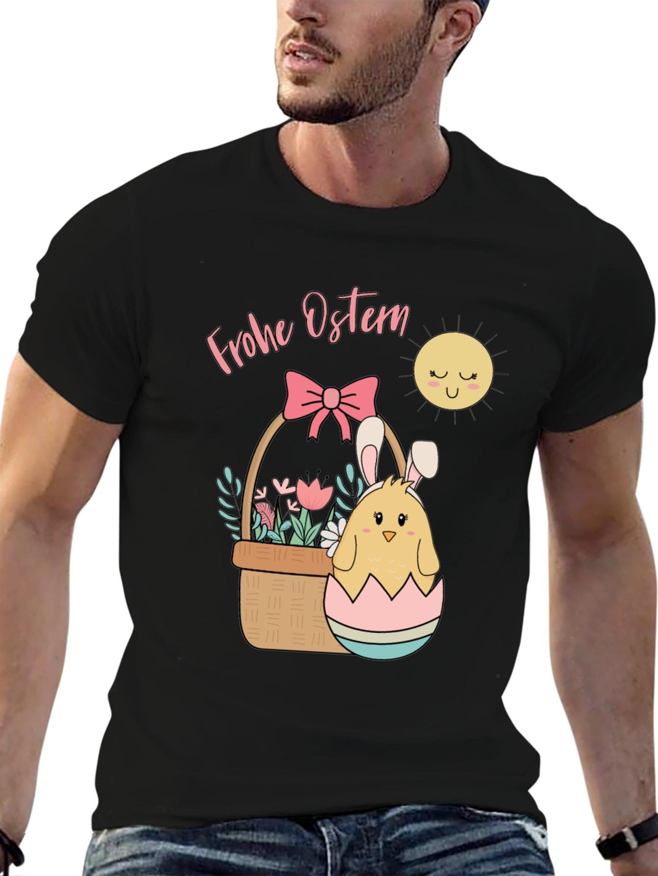 Frohe Ostern Easter Chick Tee