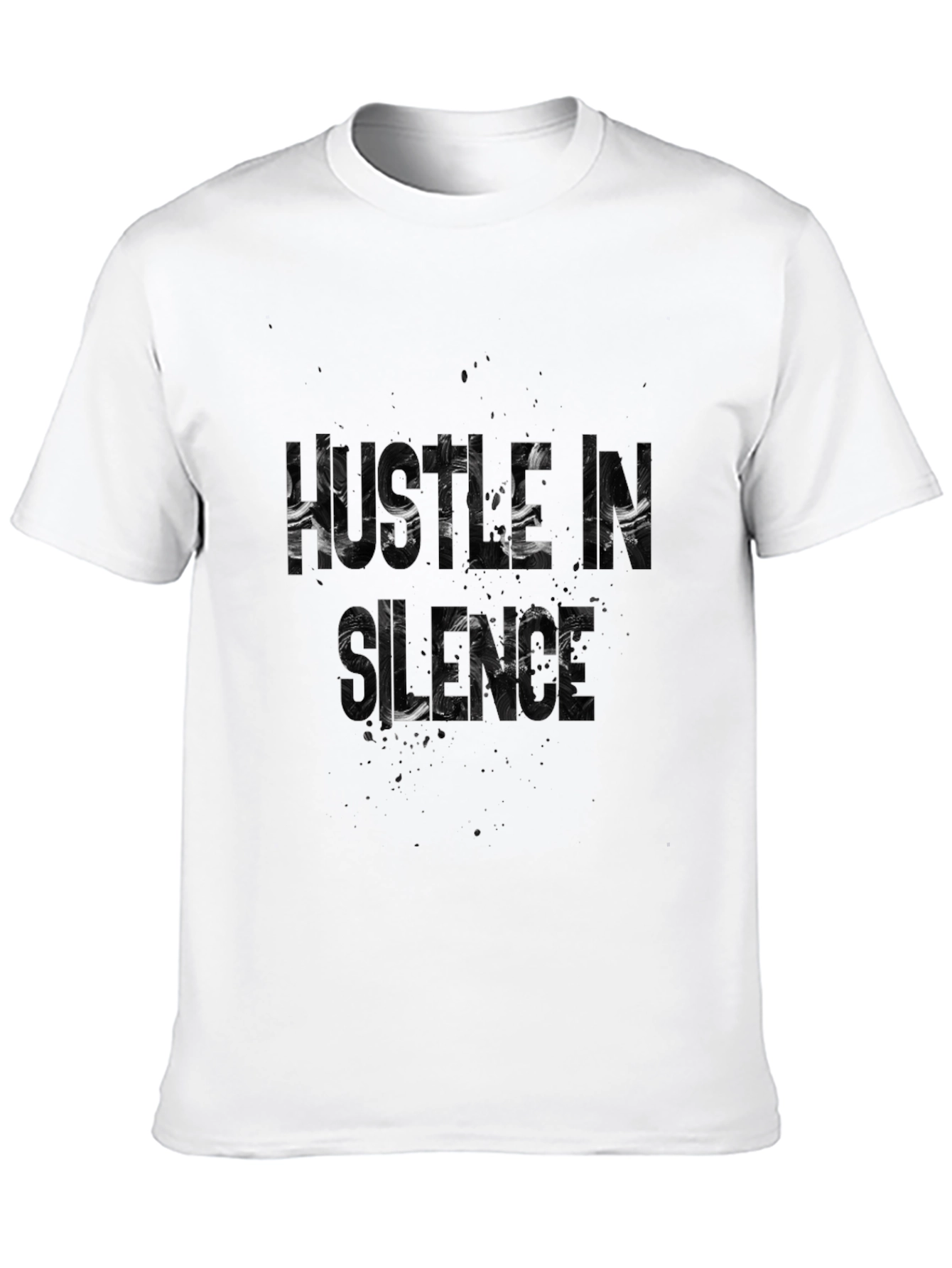 Hustle In Silence Black Graphic Tee